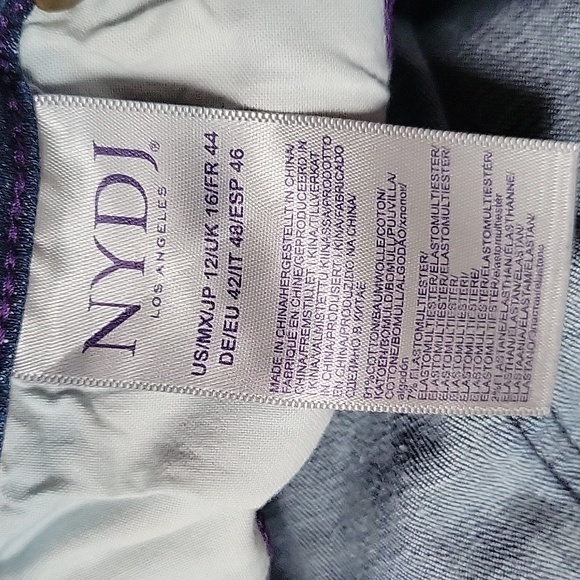 NYDJ Alina embroidered legging, jeans, size 12 - Picture 11 of 14